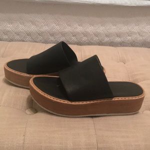 Tibi Black Platform Sandals